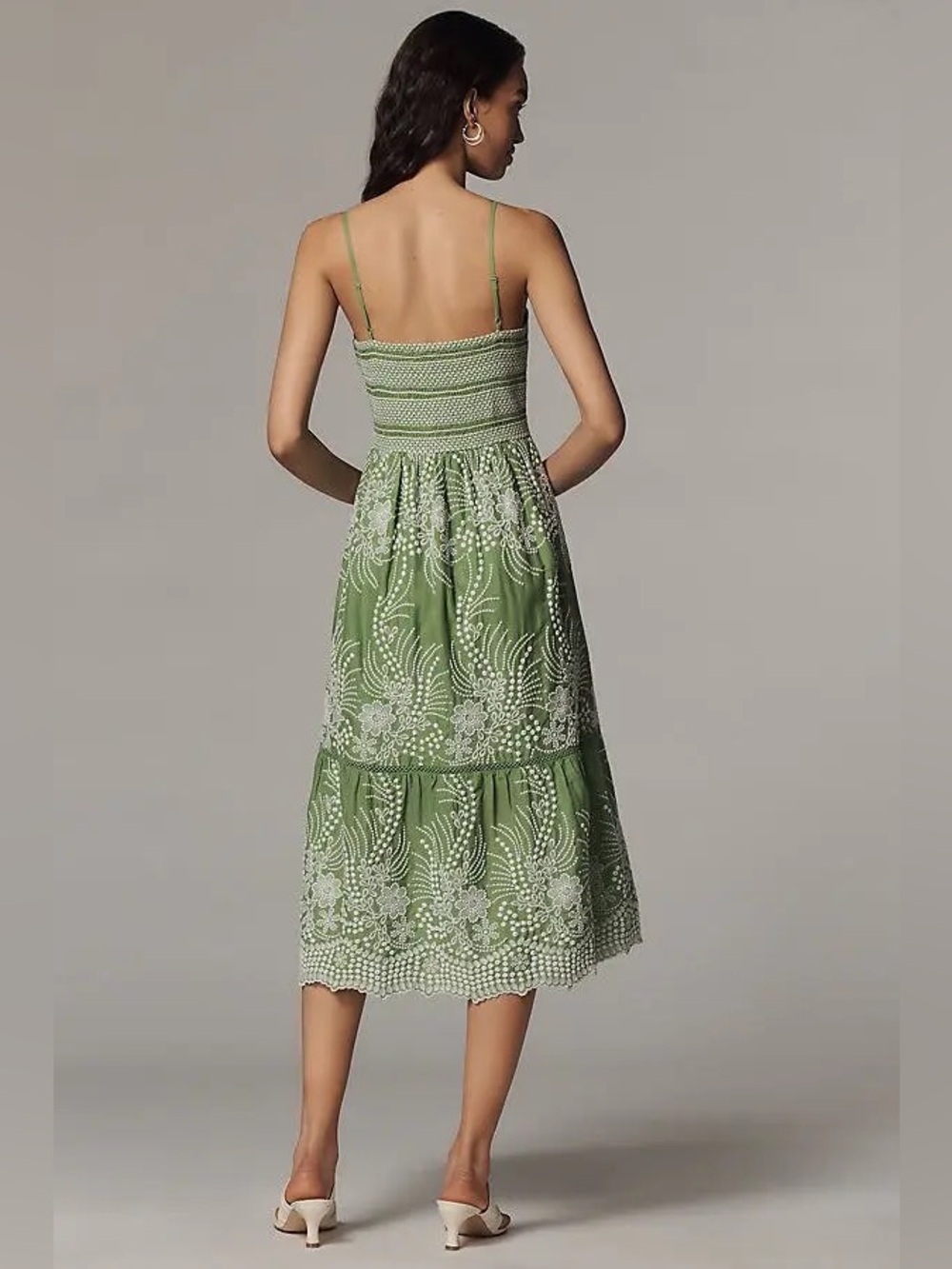 Anthropologie 
Sleeveless Sweetheart Tiered Midi Dress - Picture 2 of 13